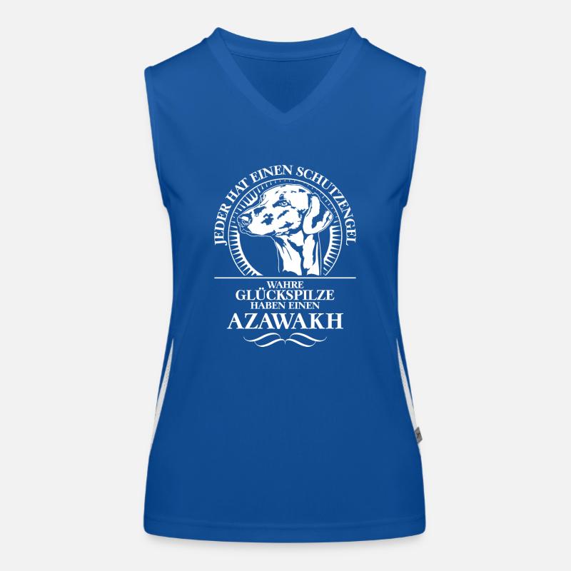 AZAWAKH Schutzengel Hundespruch Hunde Wilsigns Funktionelles Kontrast-Tank Top für Frauen