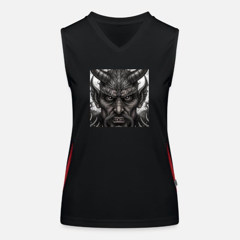 Visage du diable Débardeur respirant contrasté Femme