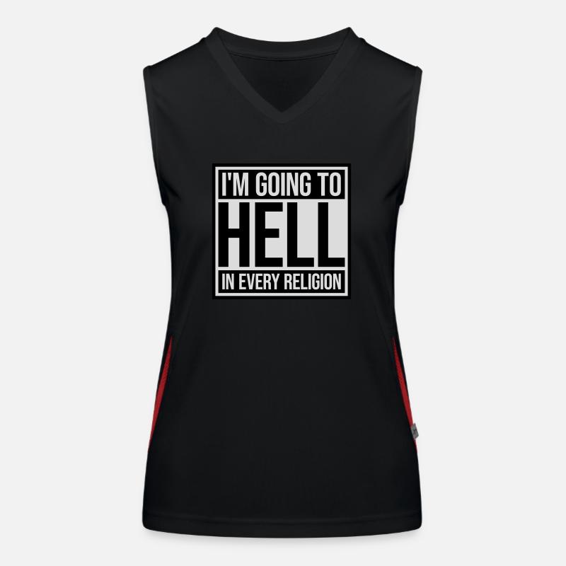 im going to hell Funktionelles Kontrast-Tank Top für Frauen