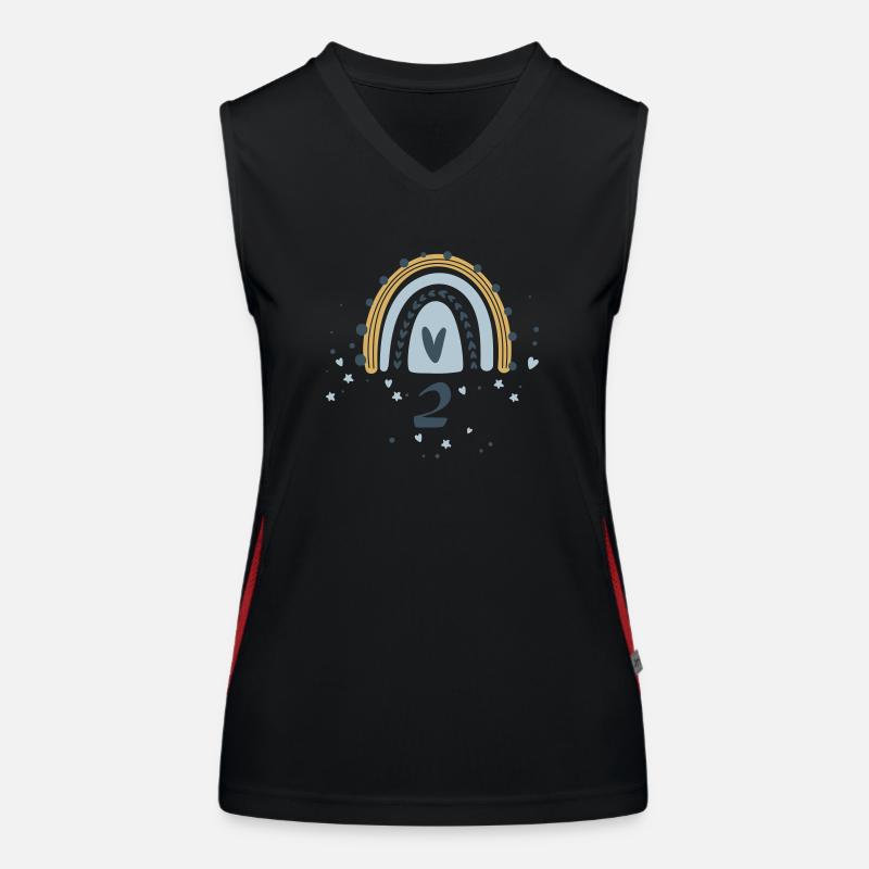 2 Geburstag Jungs Funktionelles Kontrast-Tank Top für Frauen