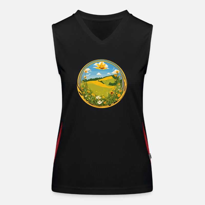 Blooming springtime Women's Functional Contrast Tank Top