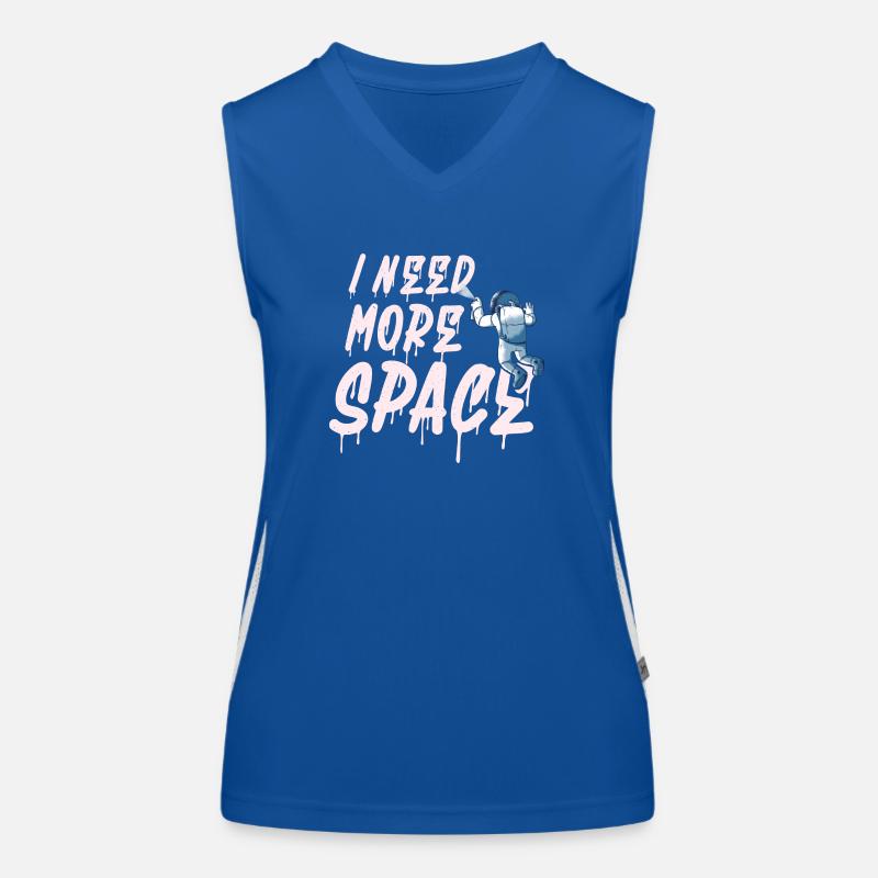 I need more Space - Astronaut Graffiti Funktionelles Kontrast-Tank Top für Frauen