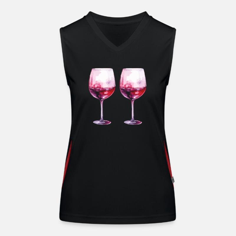 verres à vin Débardeur respirant contrasté Femme