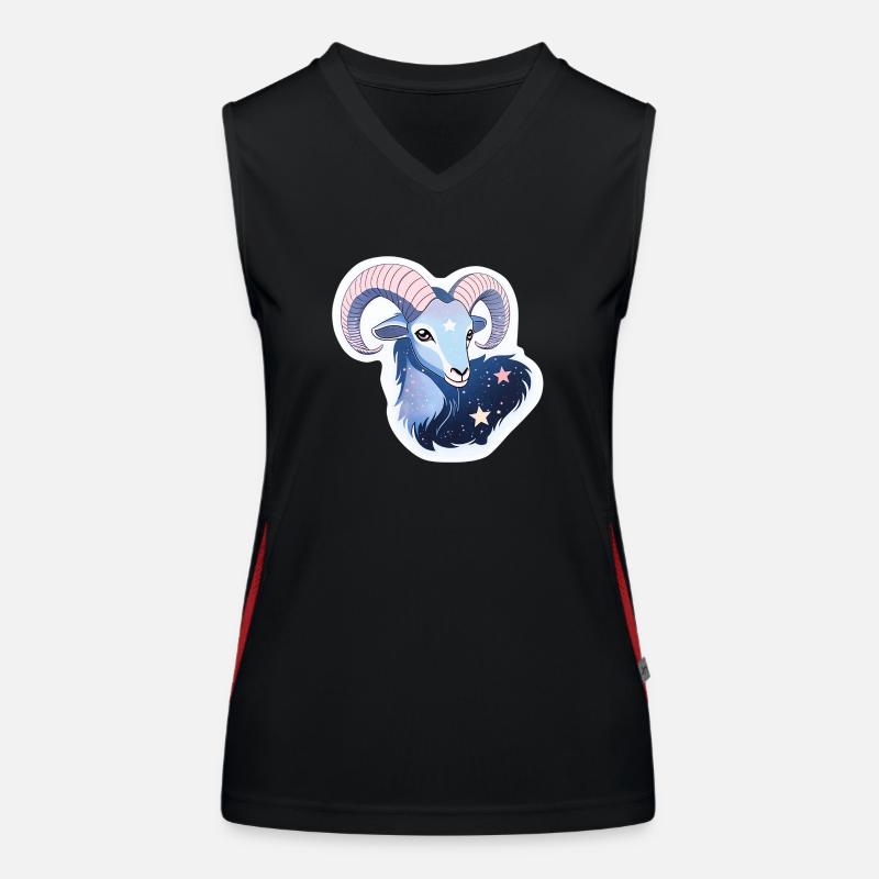 Sternzeichen Steinbock Funktionelles Kontrast-Tank Top für Frauen