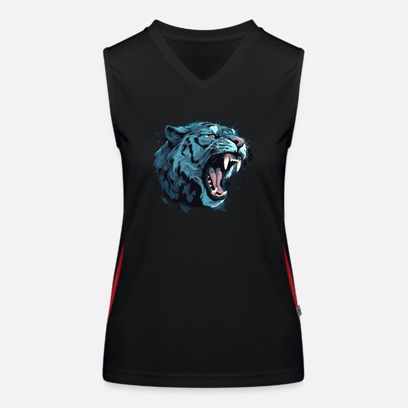Säbelzahntiger - Sabertooth v2 Funktionelles Kontrast-Tank Top für Frauen