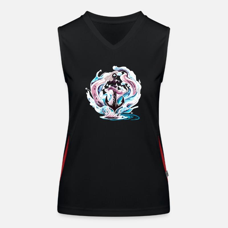 Chrom Anker Funktionelles Kontrast-Tank Top für Frauen
