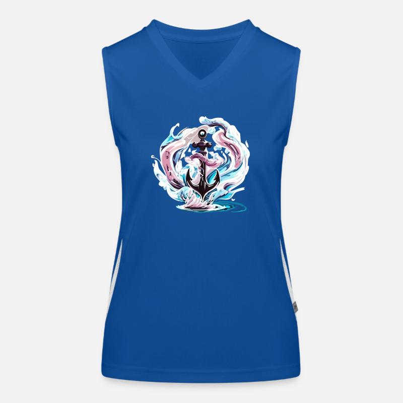 Chrom Anker Funktionelles Kontrast-Tank Top für Frauen