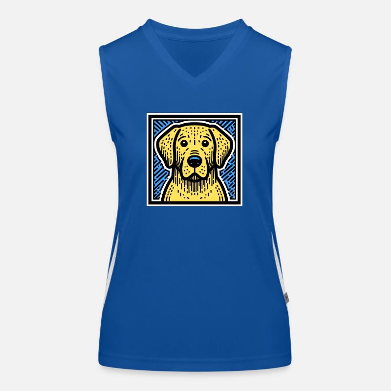 Labrador Retriver Pop Art Women's Functional Contrast Tank Top