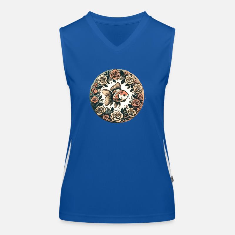 Fancy Oranda Goldfish Women's Functional Contrast Tank Top