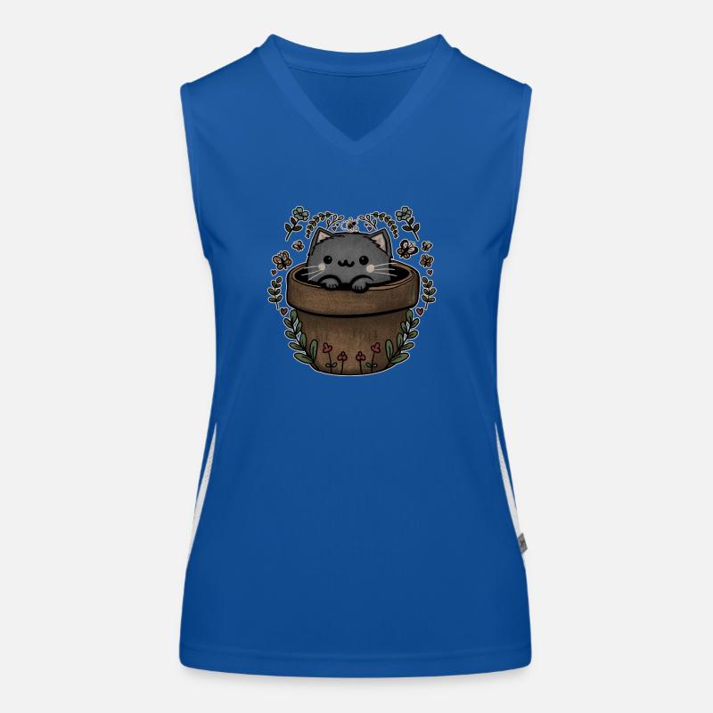 Chat fleur Débardeur respirant contrasté Femme