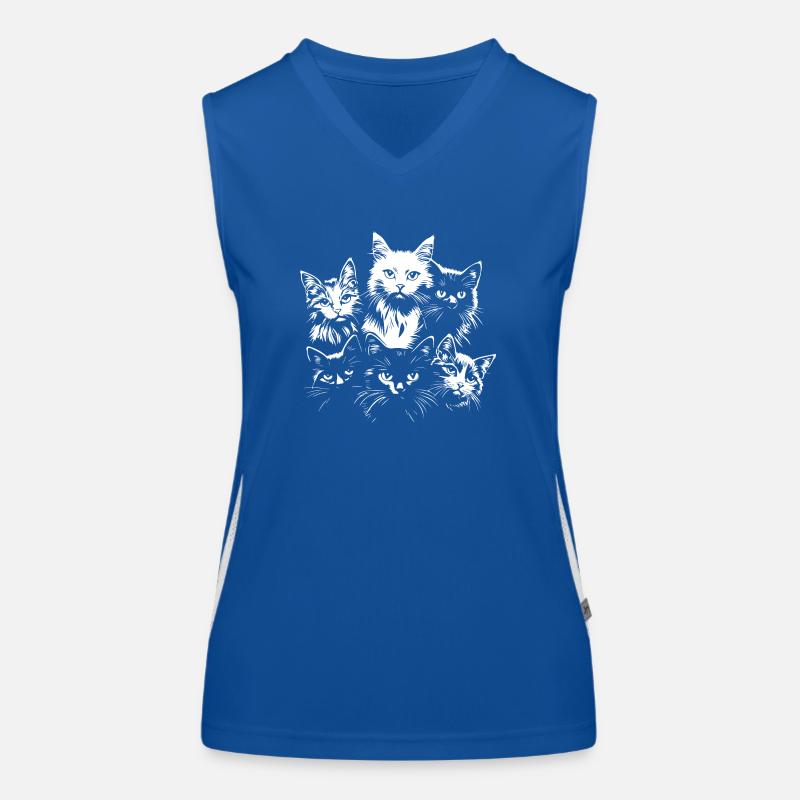 Katzen Team Funktionelles Kontrast-Tank Top für Frauen