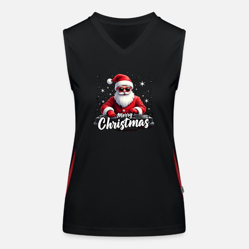 Père Noël DJ - Weihnachtsmann Débardeur respirant contrasté Femme