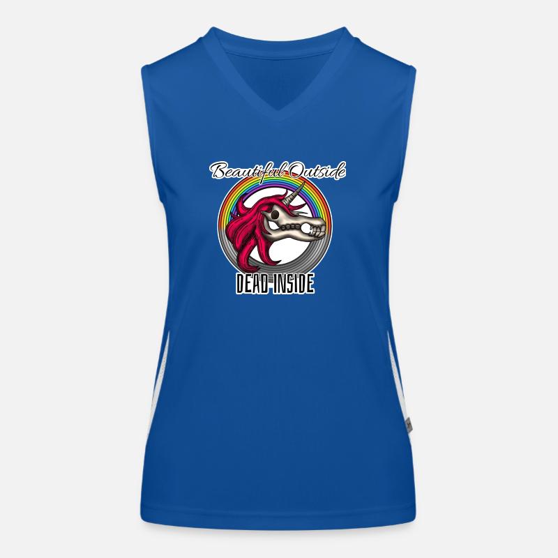 Beautiful Outside, Dead Inside Women's Functional Contrast Tank Top