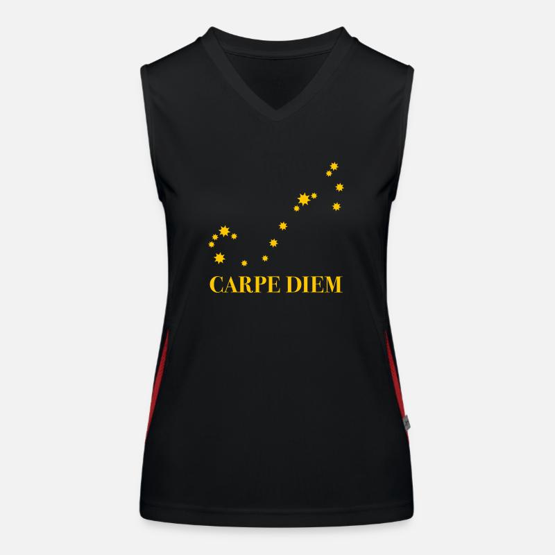 Carpe Diem utilise la constellation du jour Ciel du Scorpion Débardeur respirant contrasté Femme