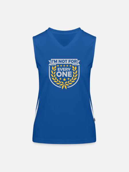 Im not for everyone - Women's Functional Contrast Tank Top - royal/white - Front