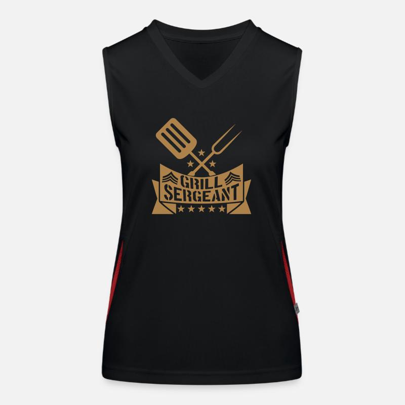 BBQ Grill Sergeant Grill Master Women's Functional Contrast Tank Top