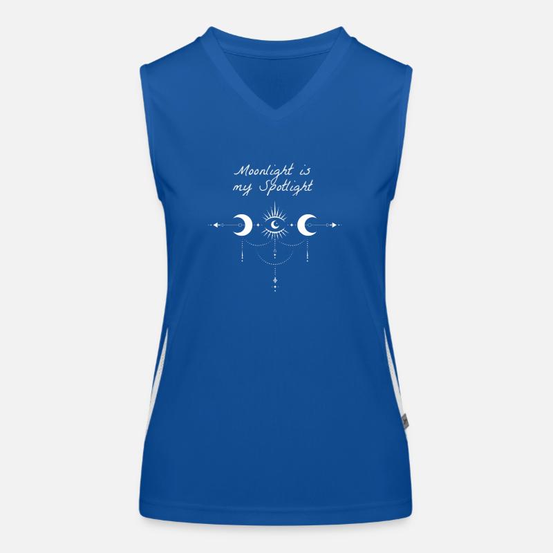 Moonlight is my Spotlight - Wicca Design Women's Functional Contrast Tank Top