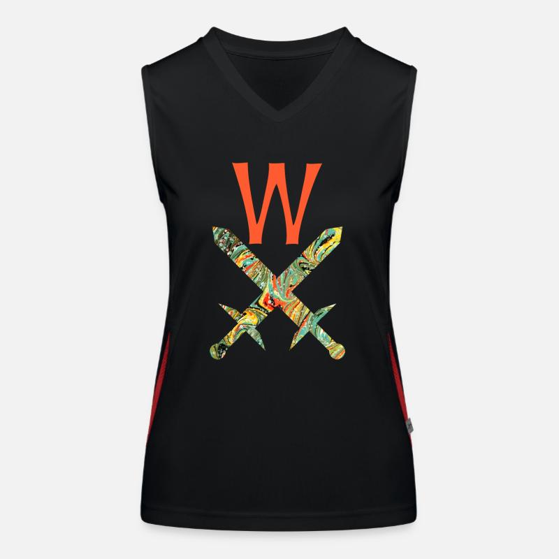 gekreuzte schwerter e 200 w Funktionelles Kontrast-Tank Top für Frauen