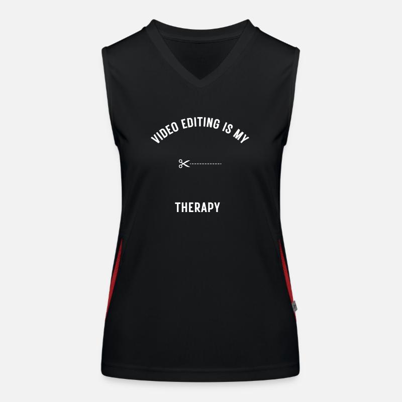 Funny Video Editor Geschenk Funktionelles Kontrast-Tank Top für Frauen