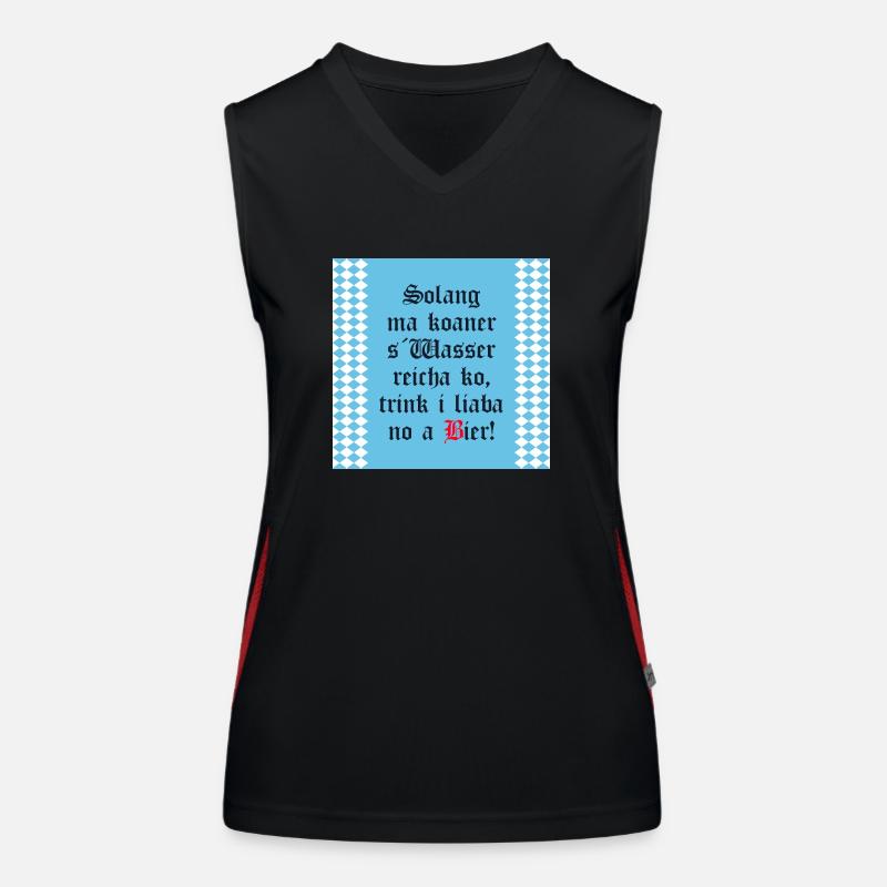 Solange mir keiner das Wasser reichen kann Bier Funktionelles Kontrast-Tank Top für Frauen
