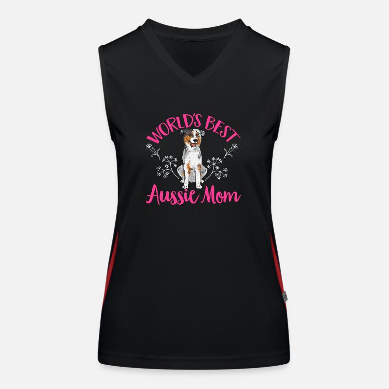 Miniature Australian Shepherd Women's Functional Contrast Tank Top