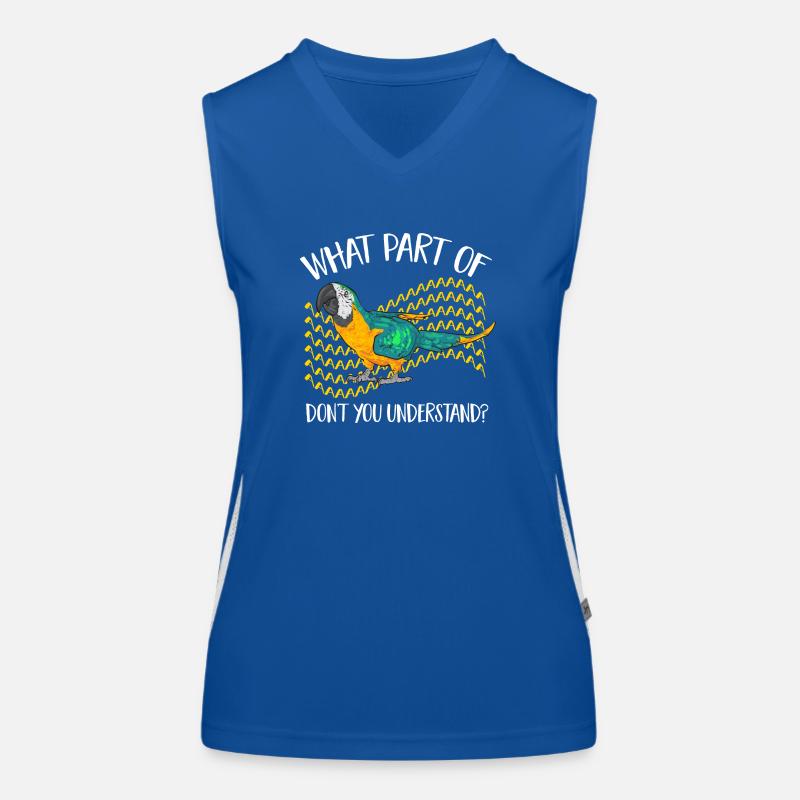 Gelbbrustara Papagei Blue And Yellow Macaw Funktionelles Kontrast-Tank Top für Frauen