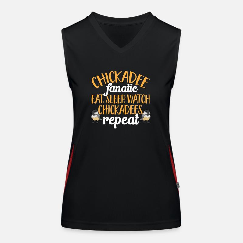 Bird Chickadee Bird Watching Women's Functional Contrast Tank Top