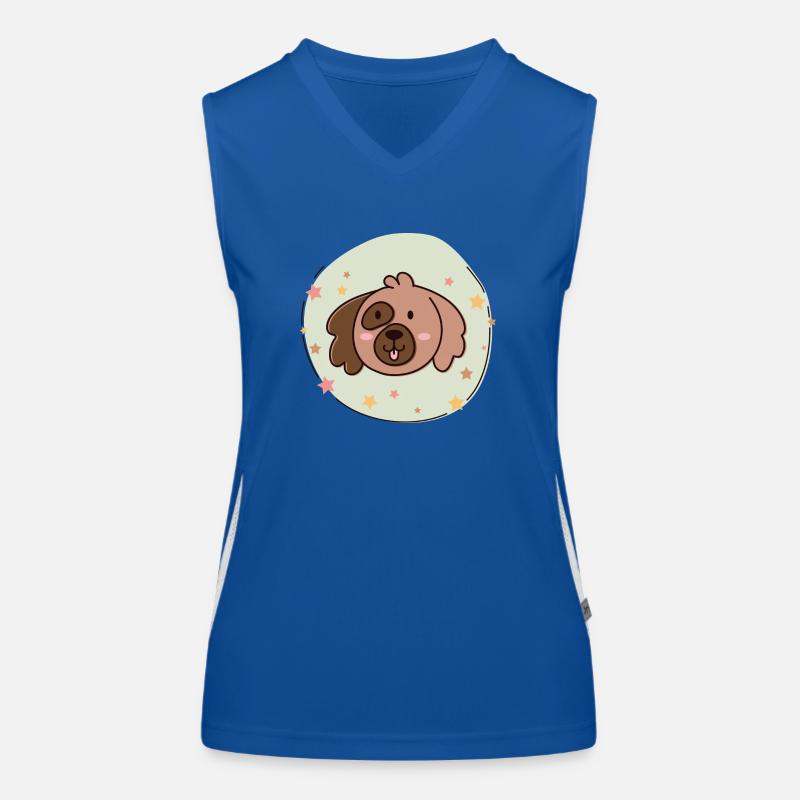Hund Funktionelles Kontrast-Tank Top für Frauen