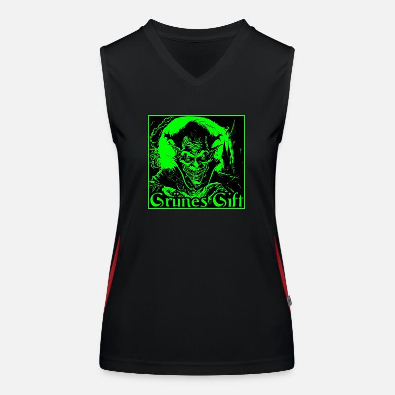 Dracula, grünes Gift Funktionelles Kontrast-Tank Top für Frauen