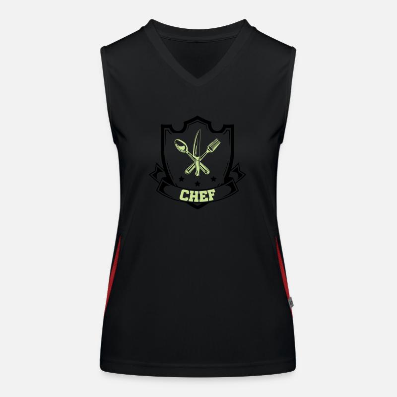 chef koch Funktionelles Kontrast-Tank Top für Frauen
