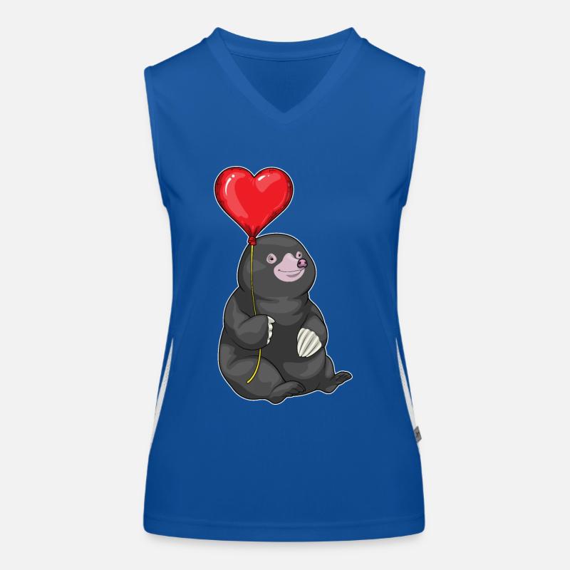 Maulwurf Herz Luftballon Funktionelles Kontrast-Tank Top für Frauen