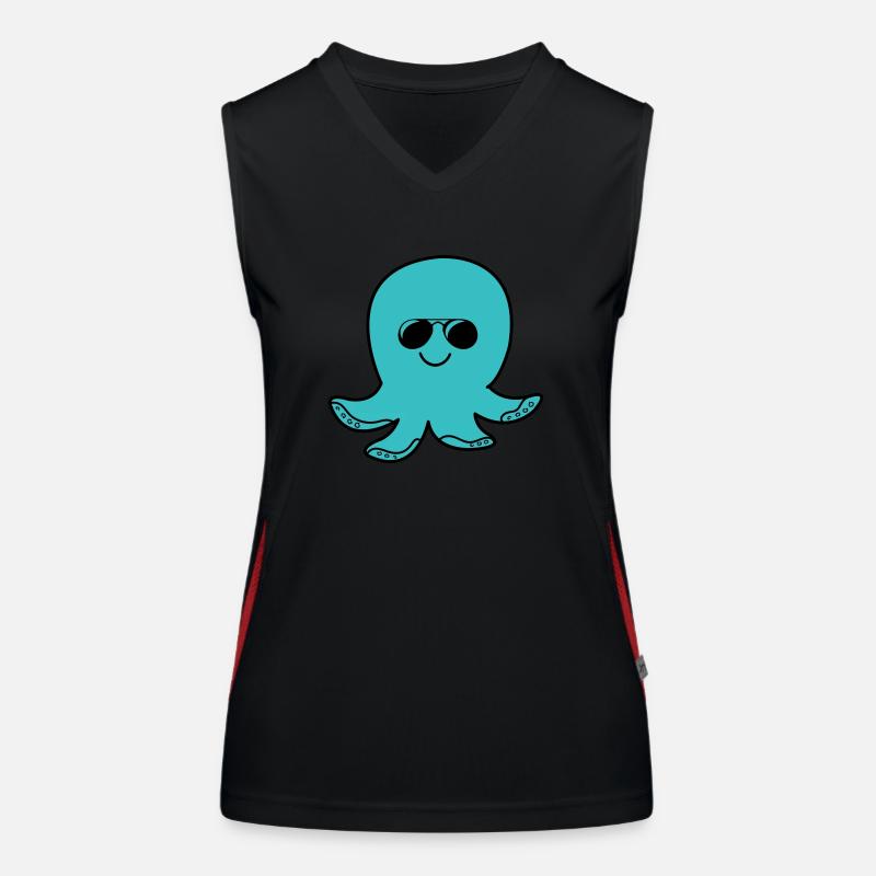 oktopus cool Funktionelles Kontrast-Tank Top für Frauen
