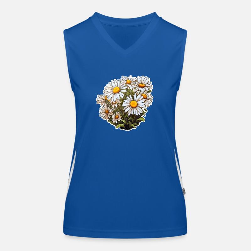 Gänseblümchen Funktionelles Kontrast-Tank Top für Frauen