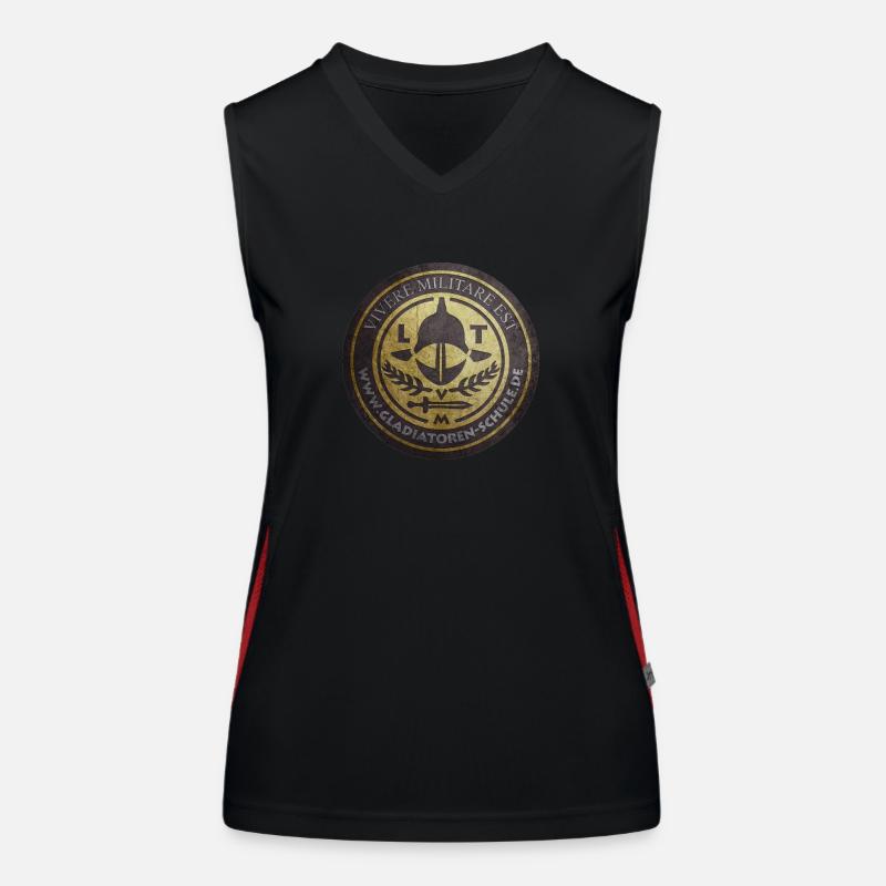 Gladiatorenschule Trier - Logo Funktionelles Kontrast-Tank Top für Frauen
