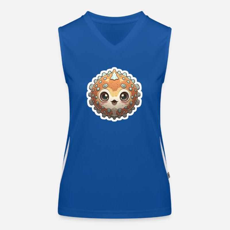 Kugelfisch-Liebhaber Funktionelles Kontrast-Tank Top für Frauen