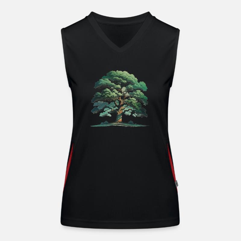 Tree Hugger - Women's Functional Contrast Tank Top - black/red