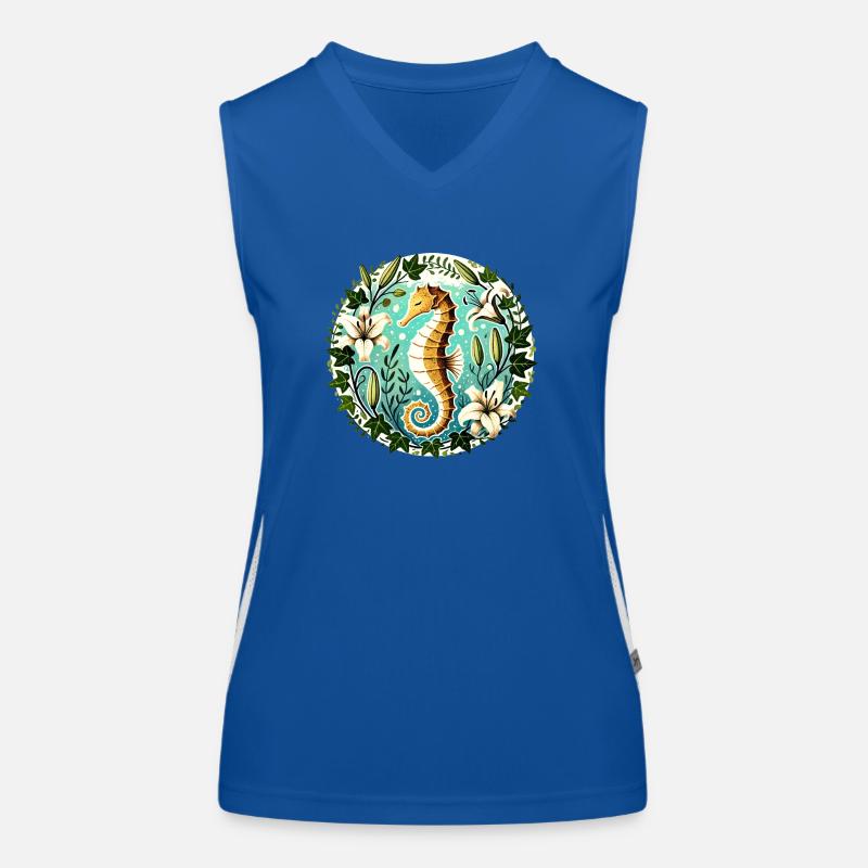 Seepferdchen Funktionelles Kontrast-Tank Top für Frauen