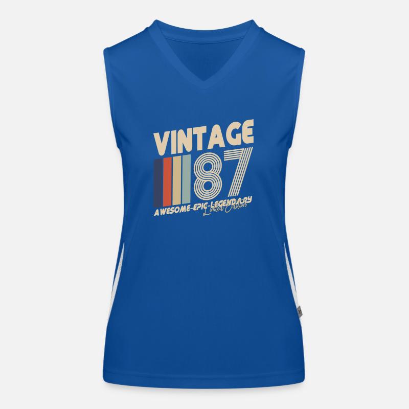 1987 Funktionelles Kontrast-Tank Top für Frauen