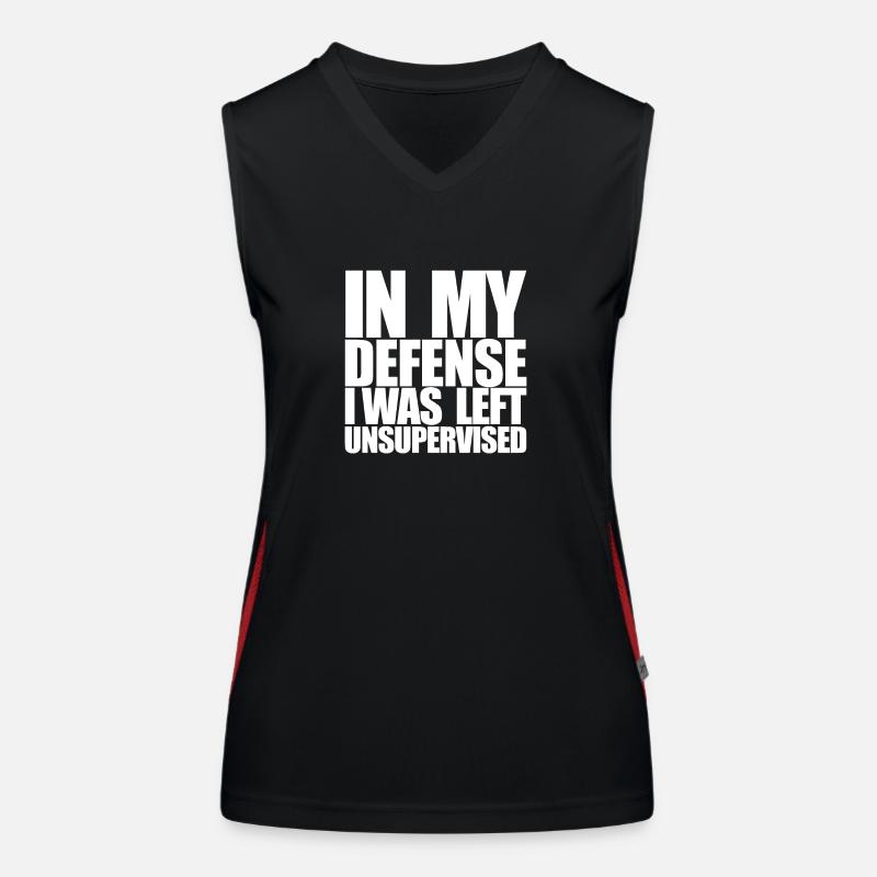 I Was Left Unsupervised - Women's Functional Contrast Tank Top - black/red