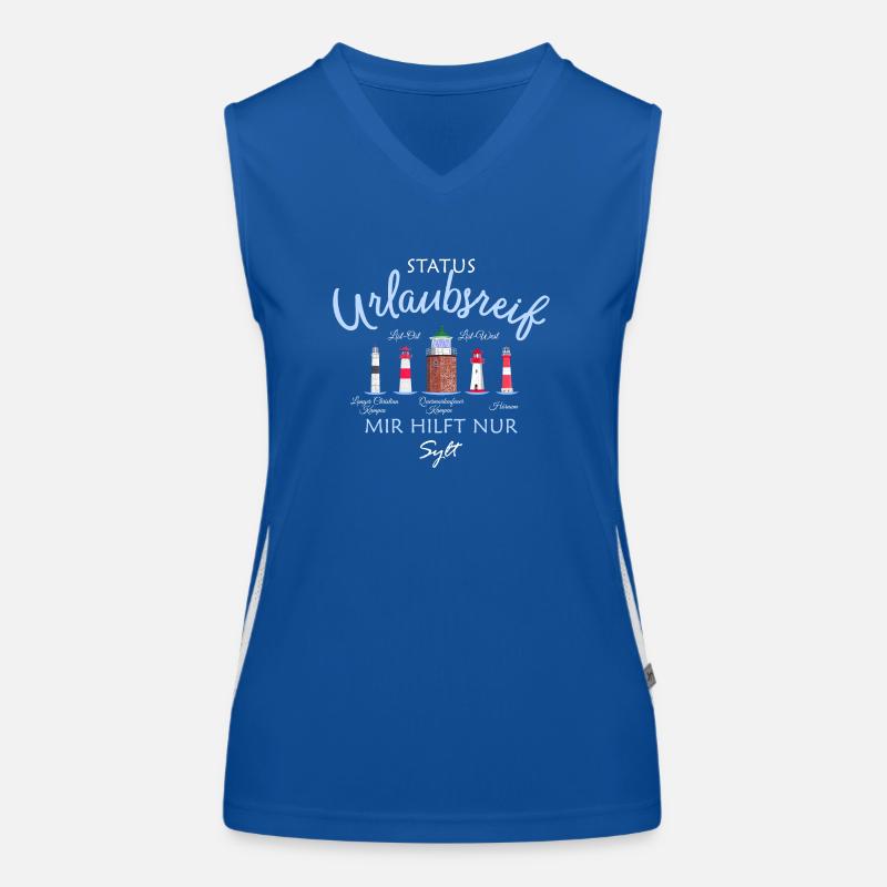 Sylt, status ready for a holiday, German North Sea Women's Functional Contrast Tank Top