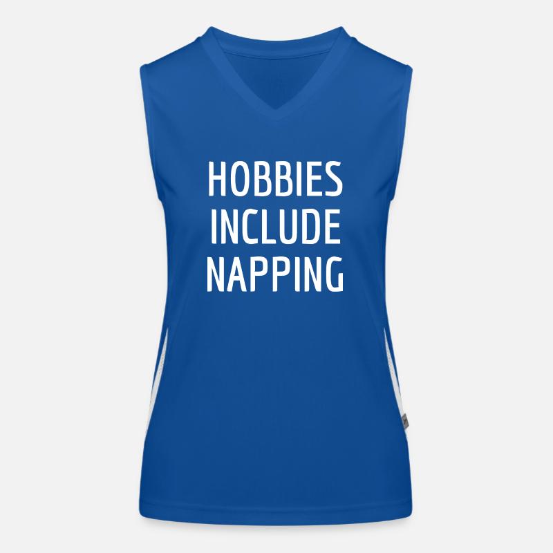 Hobbies Include Napping Débardeur respirant contrasté Femme