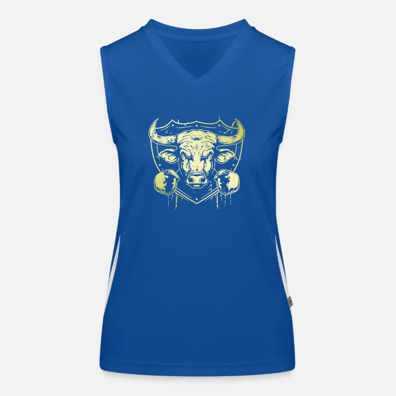 Bulle Stier Boxer Funktionelles Kontrast-Tank Top für Frauen