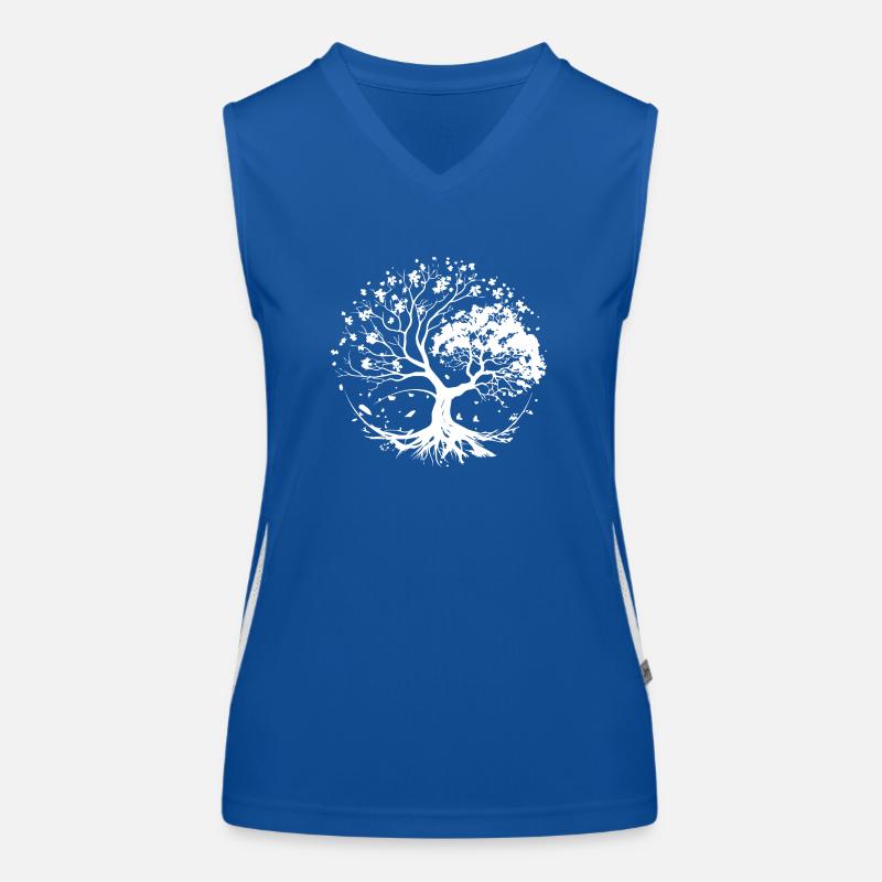 Baum Natur Symbol Funktionelles Kontrast-Tank Top für Frauen