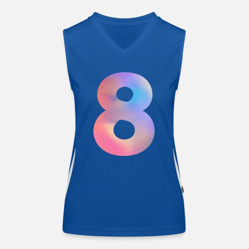 Numéro 8 coloré Débardeur respirant contrasté Femme
