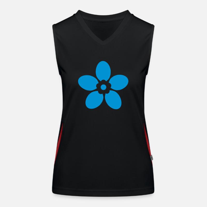 flower forget me not Women's Functional Contrast Tank Top