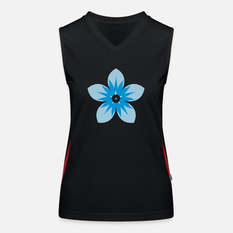 Blume V2 Funktionelles Kontrast-Tank Top für Frauen
