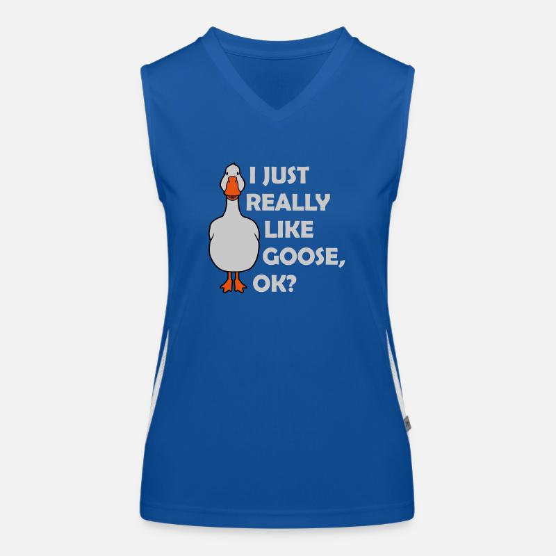 really like goose ok Women's Functional Contrast Tank Top
