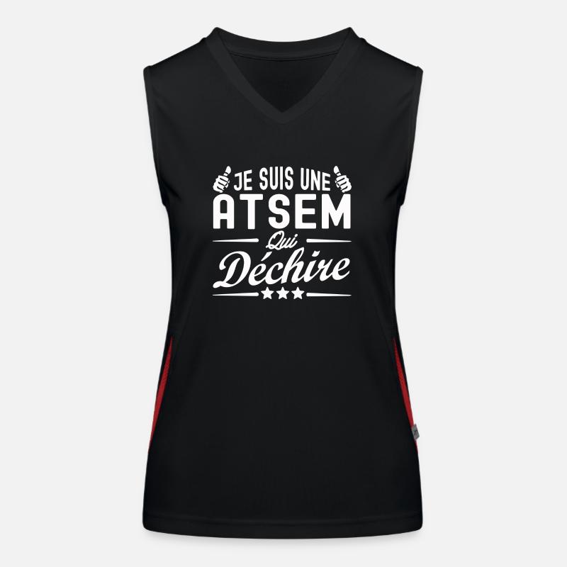 atsem qui déchire Débardeur respirant contrasté Femme