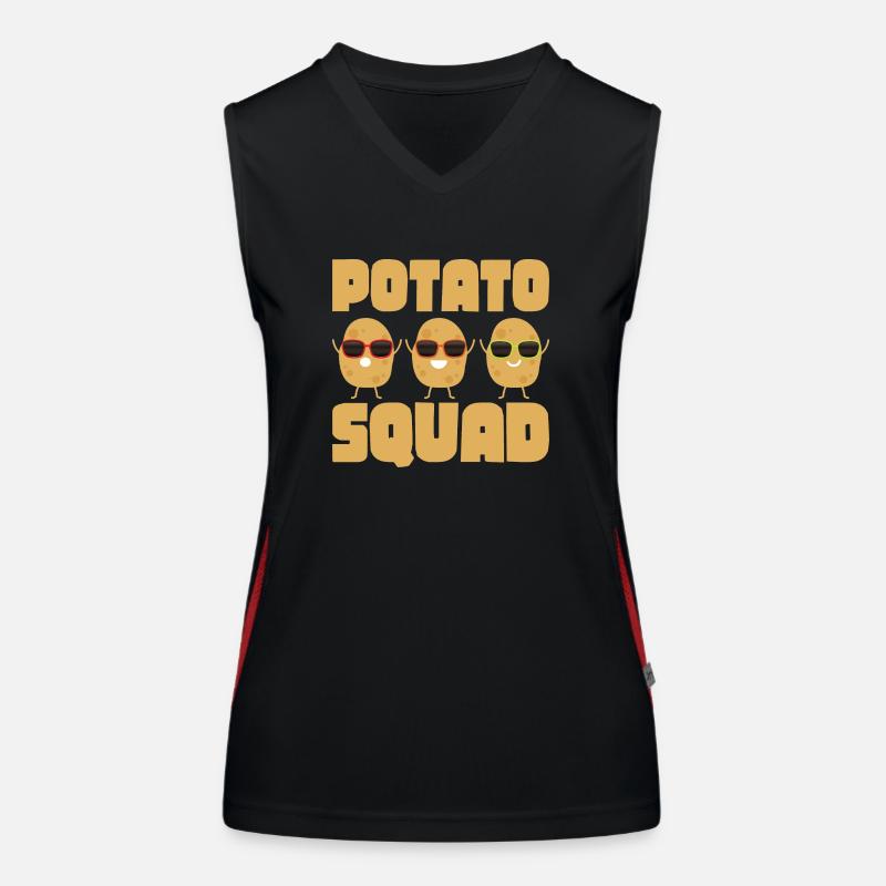 Potato Squad Potatoes Vegetable Funktionelles Kontrast-Tank Top für Frauen