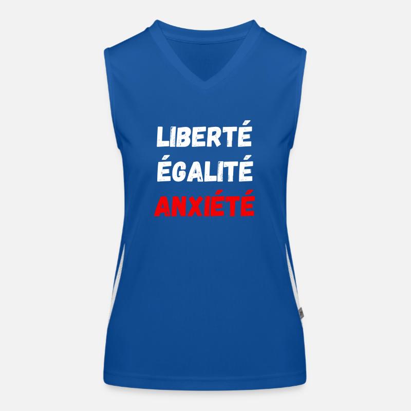 liberté égalité anxiété Débardeur respirant contrasté Femme